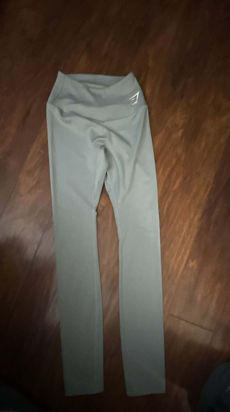 Gymshark Essential Training High-Waisted Leggings in Sage Green